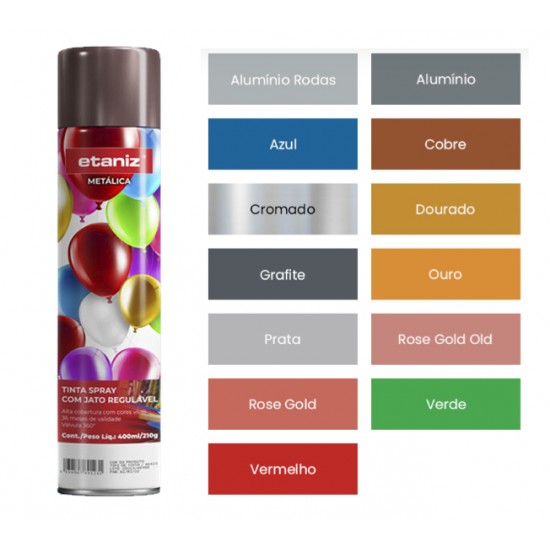 TINTA SPRAY MET AL.RODA   400ML 1PC  542