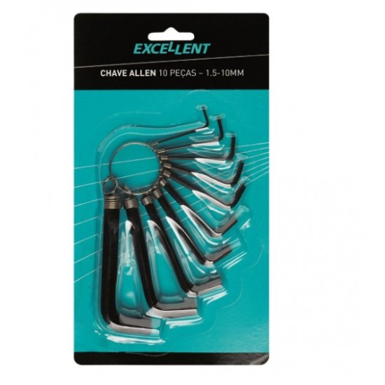 JOGO CHAVE ALLEN ARG  1.5-10MM 10PC  3LN