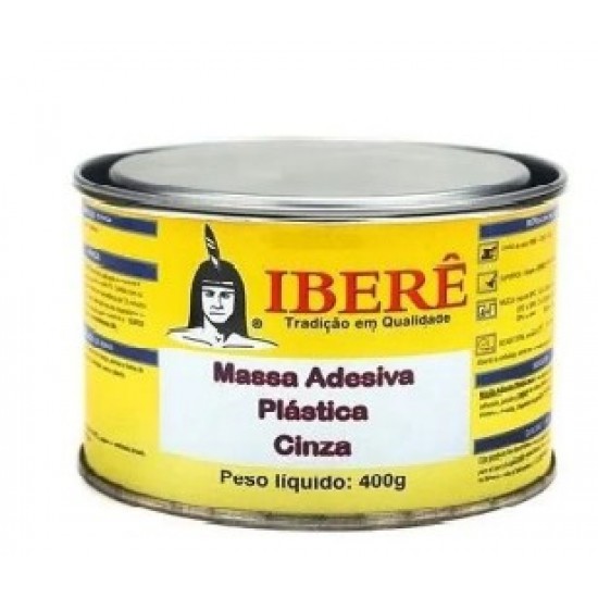 MASSA PLASTICA 400GR CINZA         IBERE